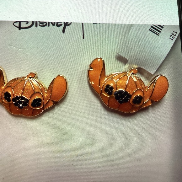 New Disney Stitch Jack o Lantern Earrings - Picture 1 of 4